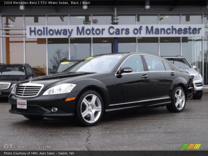 Black / Black 2009 Mercedes-Benz S 550 4Matic Sedan