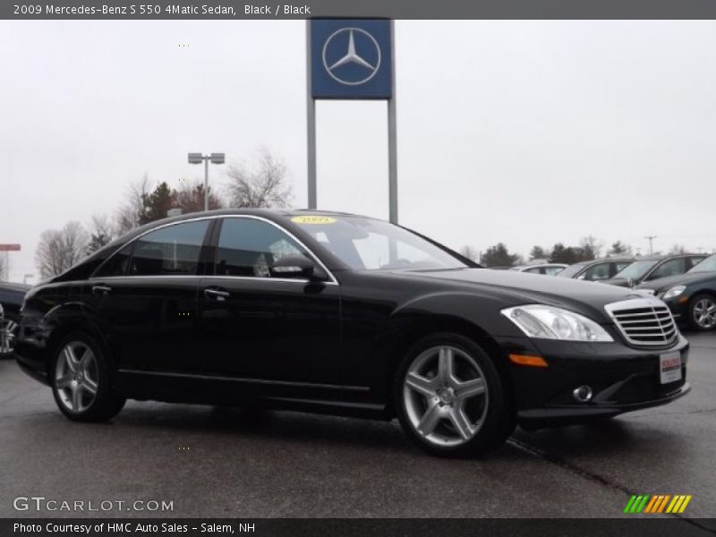 Black / Black 2009 Mercedes-Benz S 550 4Matic Sedan