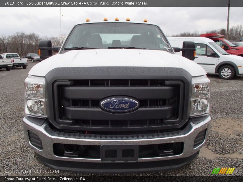 Oxford White / Steel 2013 Ford F350 Super Duty XL Crew Cab 4x4 Utility Truck