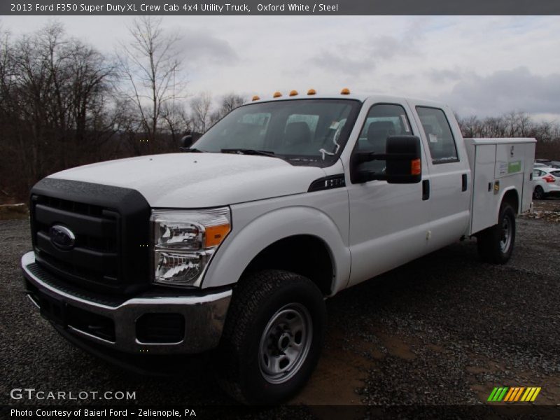 Oxford White / Steel 2013 Ford F350 Super Duty XL Crew Cab 4x4 Utility Truck