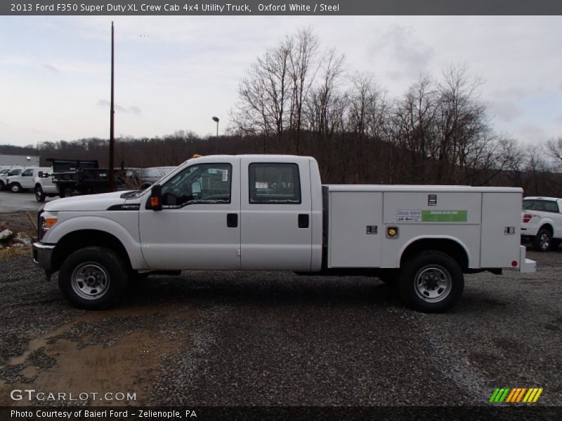  2013 F350 Super Duty XL Crew Cab 4x4 Utility Truck Oxford White