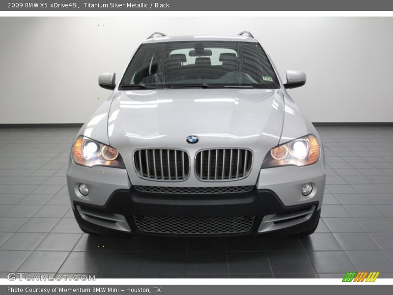 Titanium Silver Metallic / Black 2009 BMW X5 xDrive48i