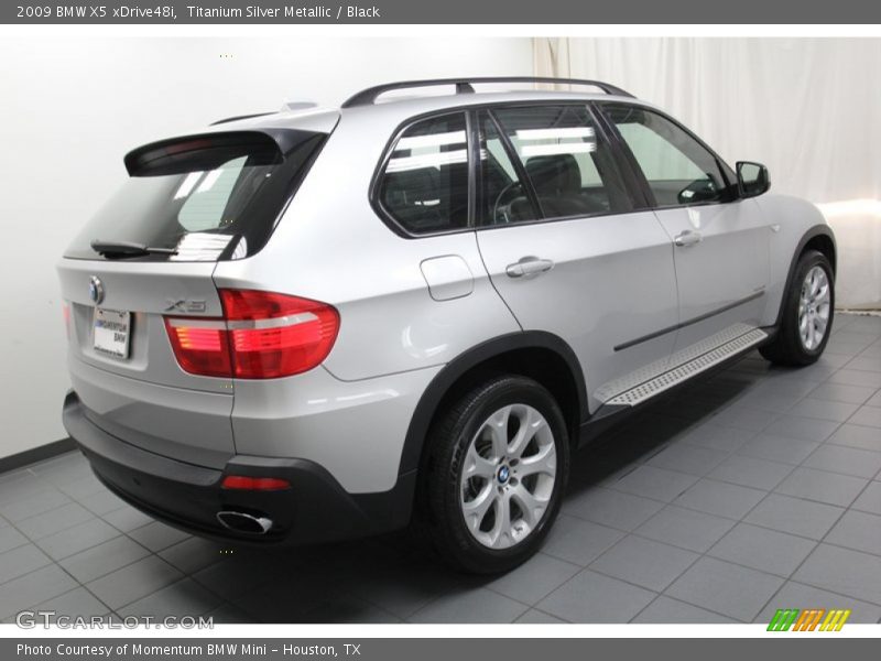 Titanium Silver Metallic / Black 2009 BMW X5 xDrive48i