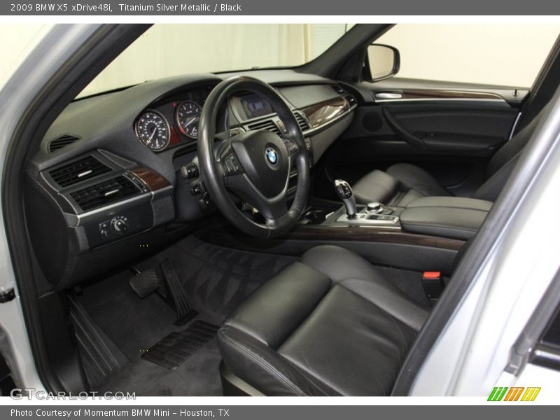 Titanium Silver Metallic / Black 2009 BMW X5 xDrive48i