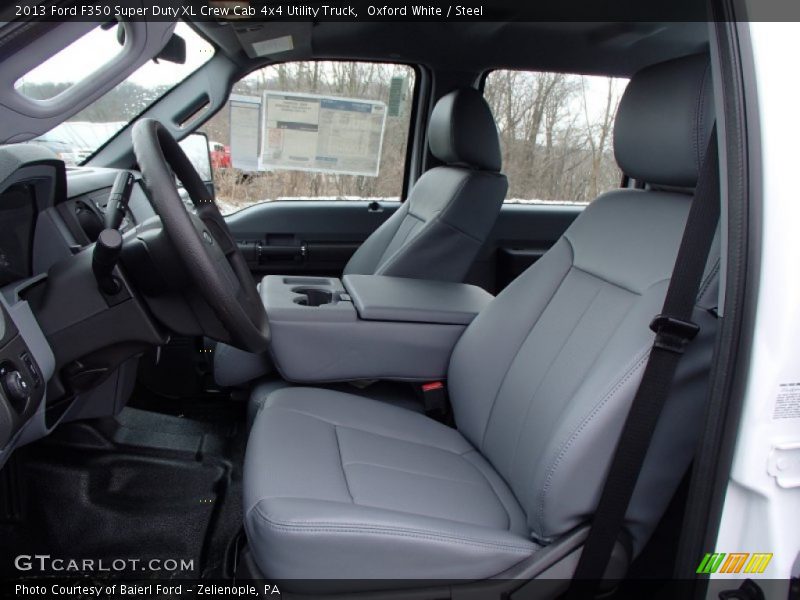  2013 F350 Super Duty XL Crew Cab 4x4 Utility Truck Steel Interior