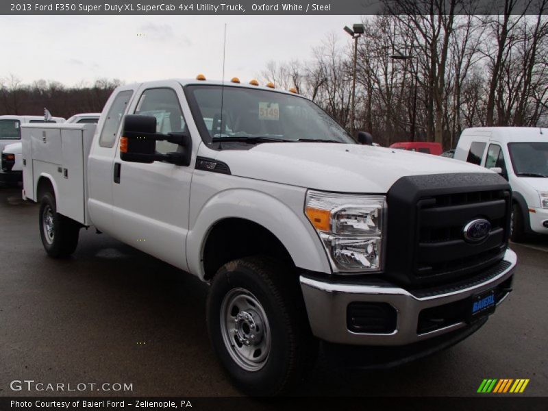 Front 3/4 View of 2013 F350 Super Duty XL SuperCab 4x4 Utility Truck