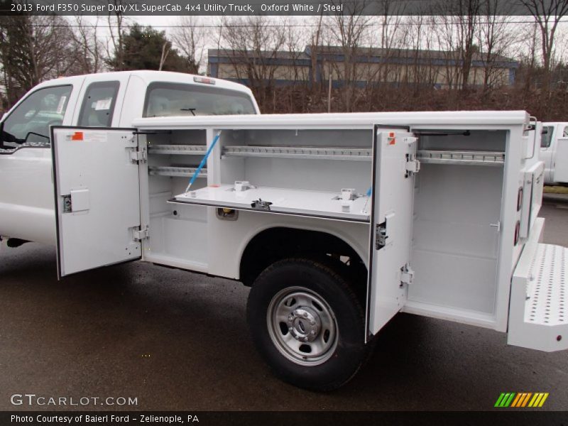 Oxford White / Steel 2013 Ford F350 Super Duty XL SuperCab 4x4 Utility Truck