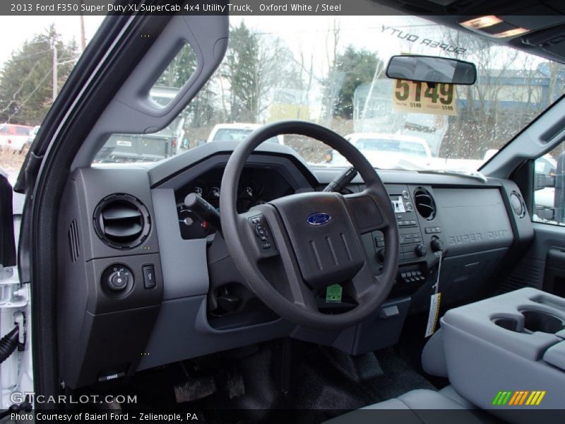 Oxford White / Steel 2013 Ford F350 Super Duty XL SuperCab 4x4 Utility Truck