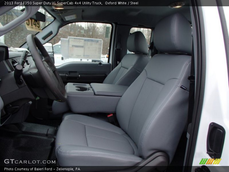  2013 F350 Super Duty XL SuperCab 4x4 Utility Truck Steel Interior