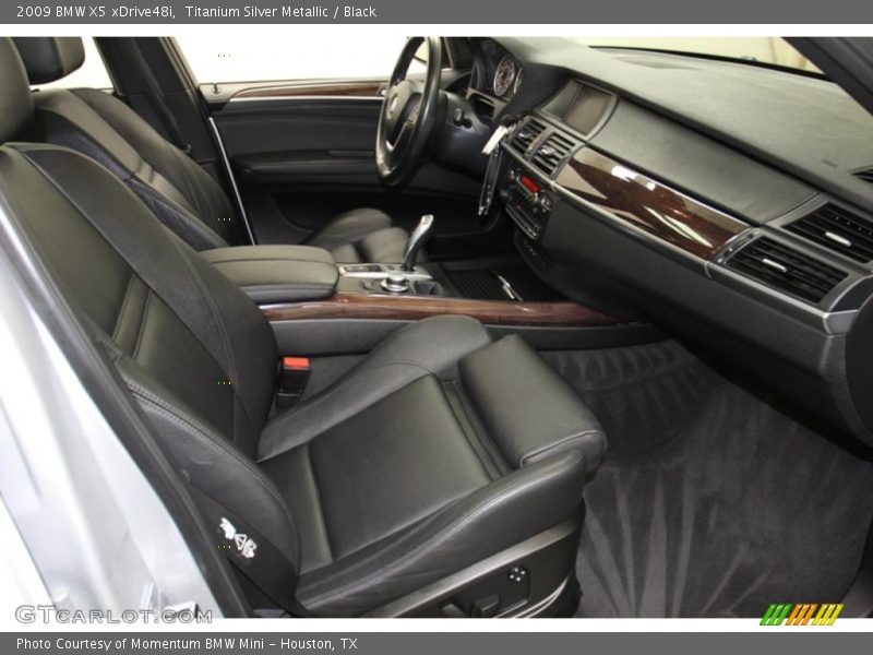 Titanium Silver Metallic / Black 2009 BMW X5 xDrive48i
