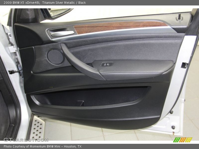 Titanium Silver Metallic / Black 2009 BMW X5 xDrive48i