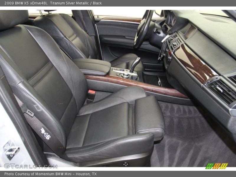 Titanium Silver Metallic / Black 2009 BMW X5 xDrive48i