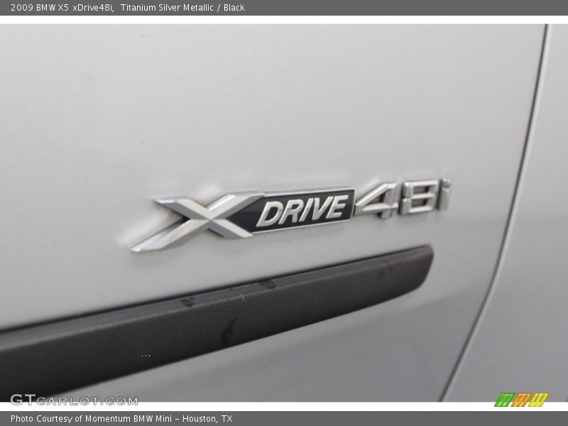 Titanium Silver Metallic / Black 2009 BMW X5 xDrive48i
