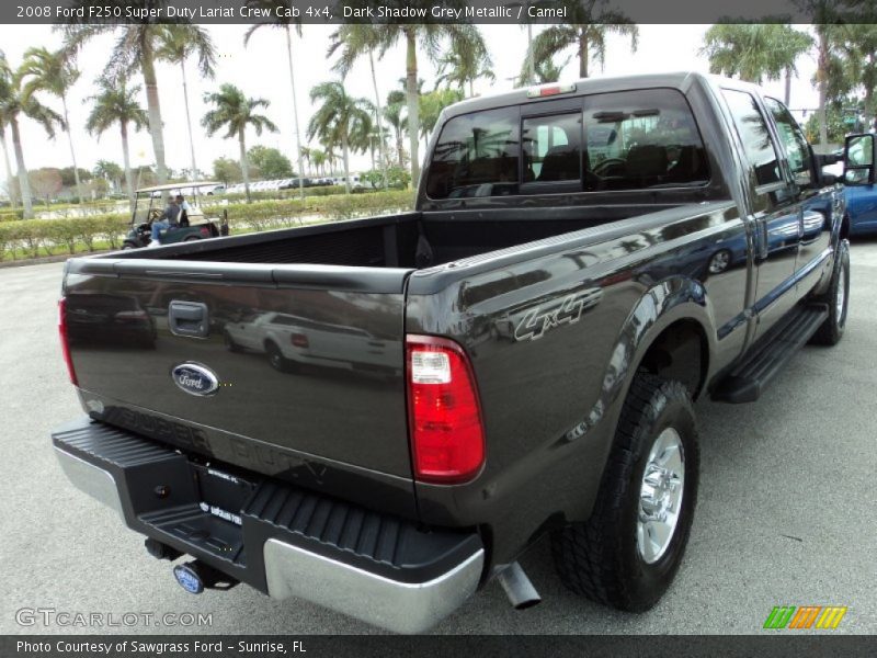 Dark Shadow Grey Metallic / Camel 2008 Ford F250 Super Duty Lariat Crew Cab 4x4