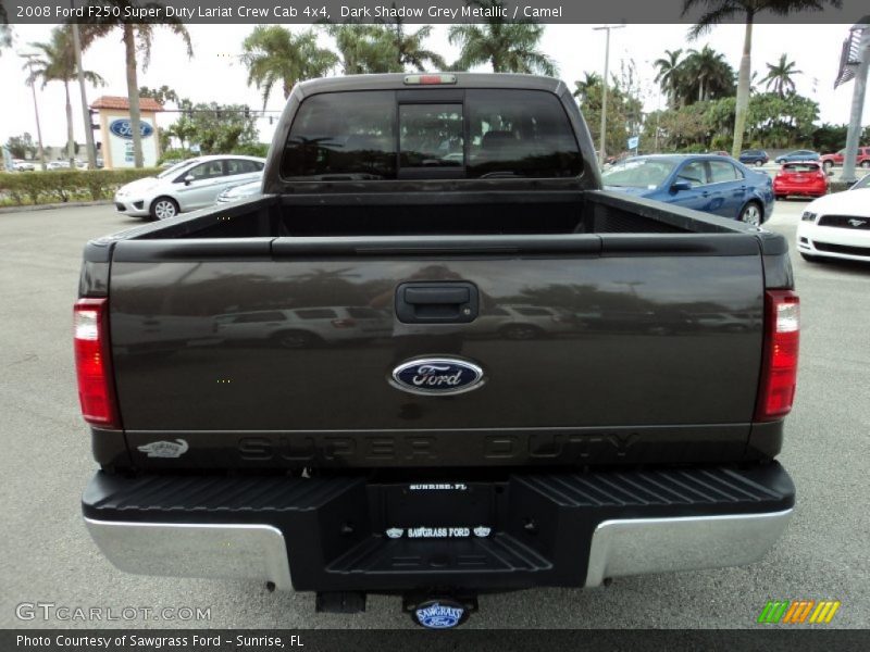 Dark Shadow Grey Metallic / Camel 2008 Ford F250 Super Duty Lariat Crew Cab 4x4