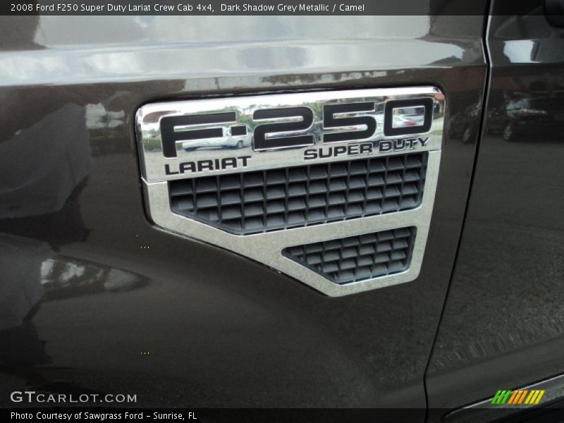 Dark Shadow Grey Metallic / Camel 2008 Ford F250 Super Duty Lariat Crew Cab 4x4