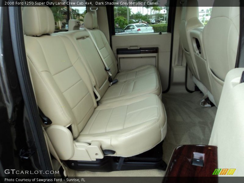 Dark Shadow Grey Metallic / Camel 2008 Ford F250 Super Duty Lariat Crew Cab 4x4