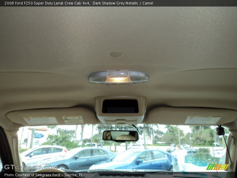 Dark Shadow Grey Metallic / Camel 2008 Ford F250 Super Duty Lariat Crew Cab 4x4