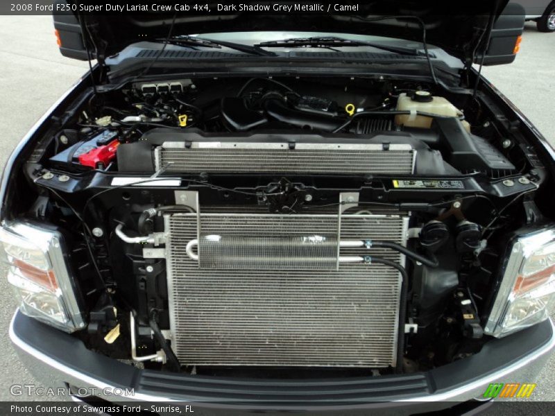 Dark Shadow Grey Metallic / Camel 2008 Ford F250 Super Duty Lariat Crew Cab 4x4