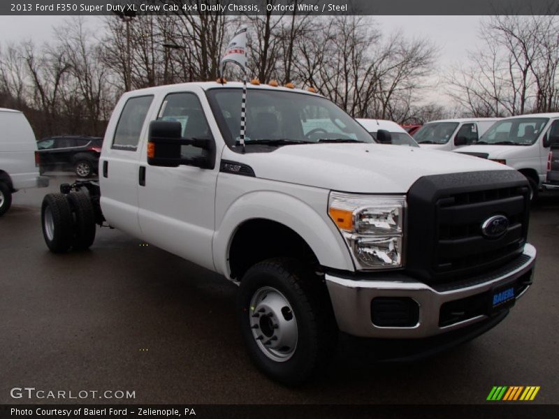 Oxford White / Steel 2013 Ford F350 Super Duty XL Crew Cab 4x4 Dually Chassis