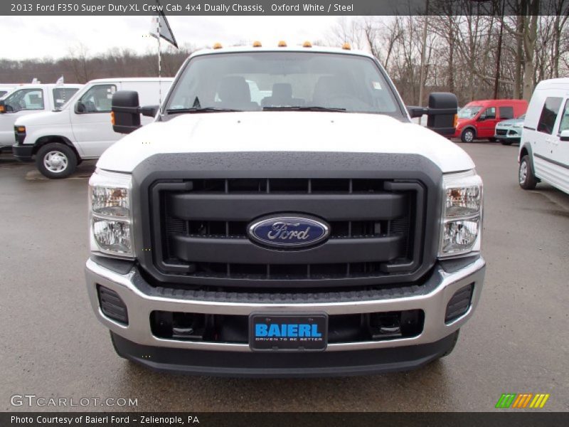 Oxford White / Steel 2013 Ford F350 Super Duty XL Crew Cab 4x4 Dually Chassis