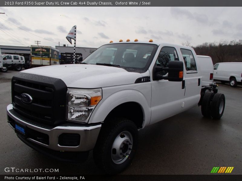 Oxford White / Steel 2013 Ford F350 Super Duty XL Crew Cab 4x4 Dually Chassis