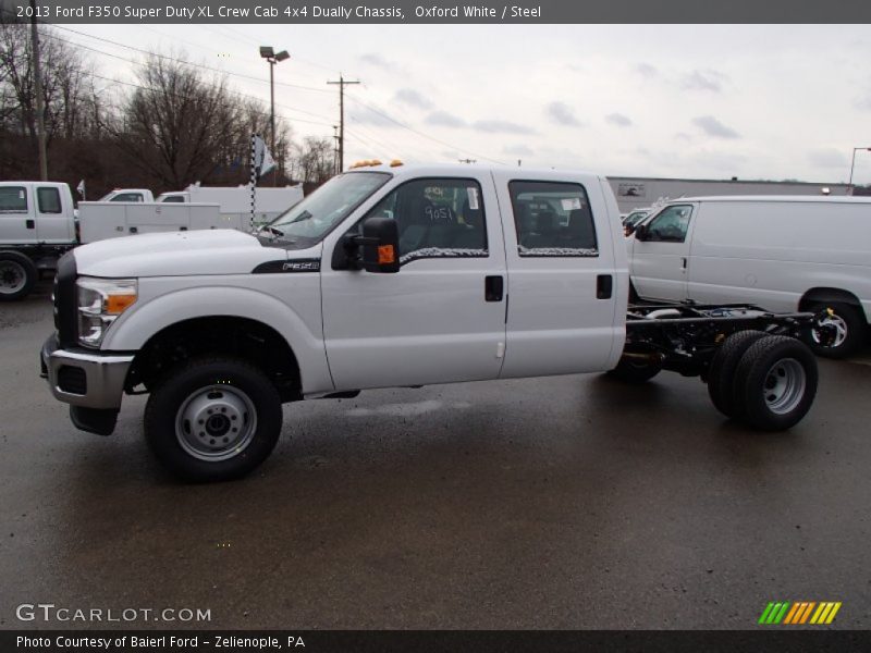 Oxford White / Steel 2013 Ford F350 Super Duty XL Crew Cab 4x4 Dually Chassis
