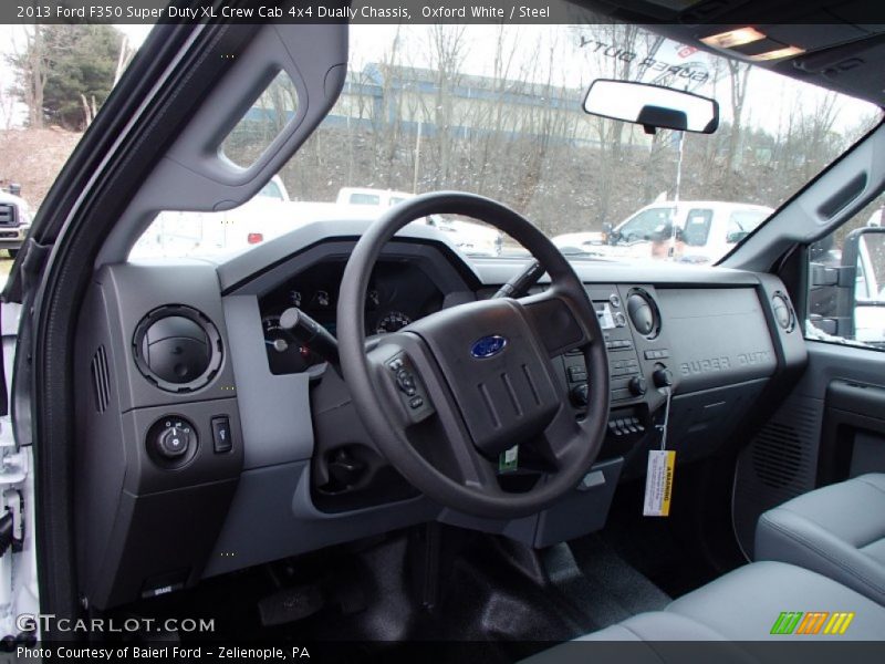 Oxford White / Steel 2013 Ford F350 Super Duty XL Crew Cab 4x4 Dually Chassis