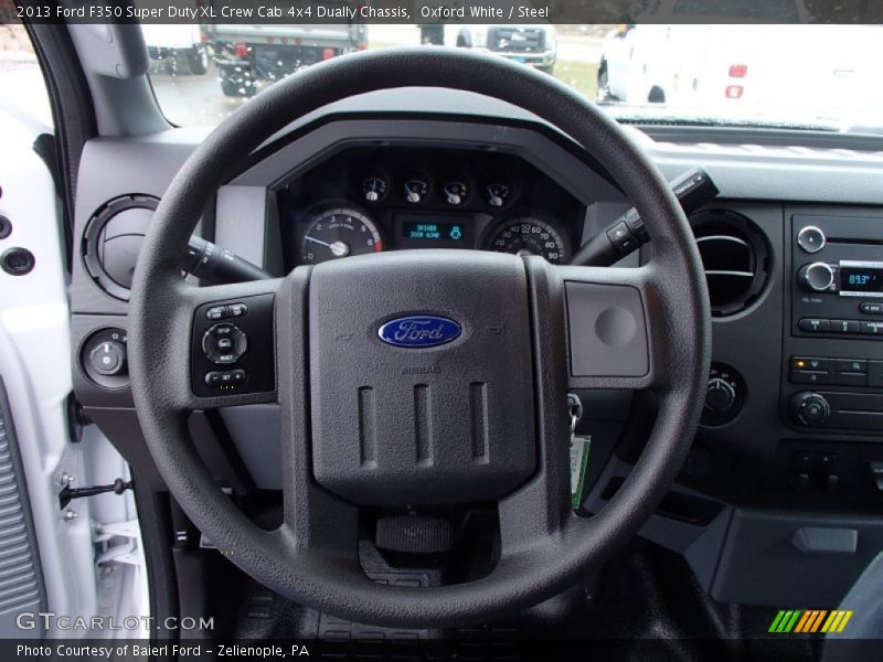 Oxford White / Steel 2013 Ford F350 Super Duty XL Crew Cab 4x4 Dually Chassis