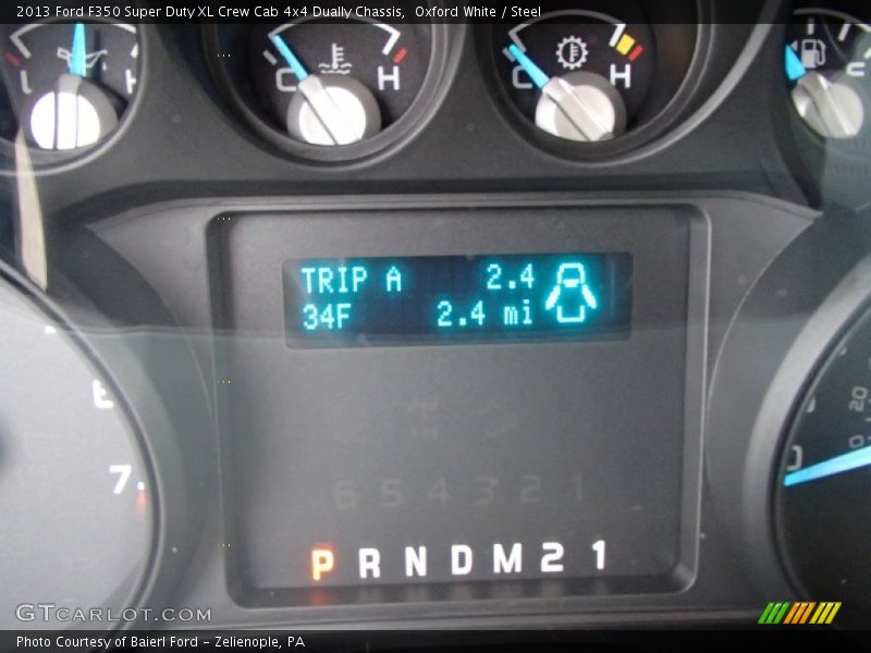 Oxford White / Steel 2013 Ford F350 Super Duty XL Crew Cab 4x4 Dually Chassis