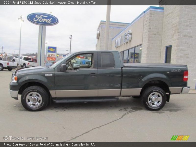 Aspen Green Metallic / Tan 2004 Ford F150 XLT SuperCab 4x4