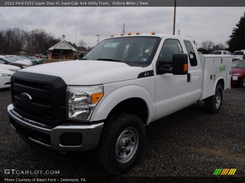 Oxford White / Steel 2013 Ford F350 Super Duty XL SuperCab 4x4 Utility Truck