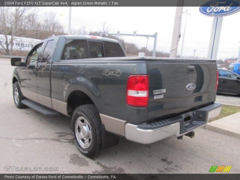 Aspen Green Metallic / Tan 2004 Ford F150 XLT SuperCab 4x4