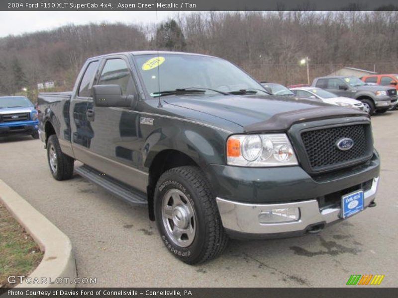 Aspen Green Metallic / Tan 2004 Ford F150 XLT SuperCab 4x4