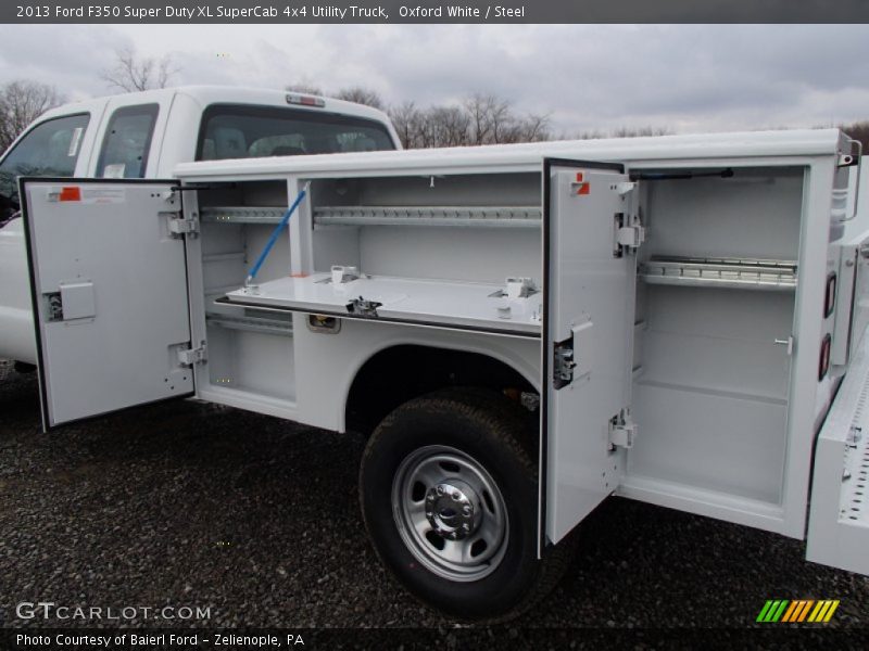 Oxford White / Steel 2013 Ford F350 Super Duty XL SuperCab 4x4 Utility Truck