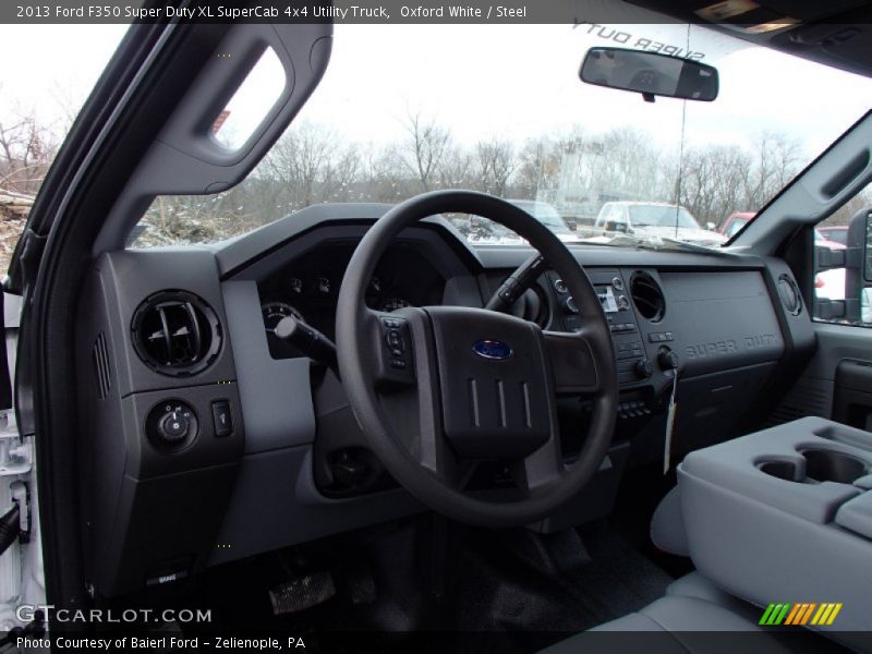 Oxford White / Steel 2013 Ford F350 Super Duty XL SuperCab 4x4 Utility Truck