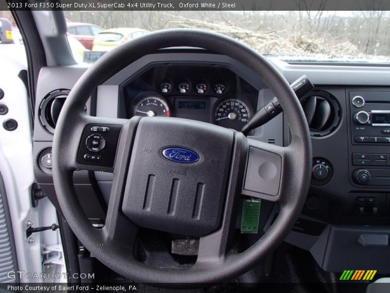 Oxford White / Steel 2013 Ford F350 Super Duty XL SuperCab 4x4 Utility Truck