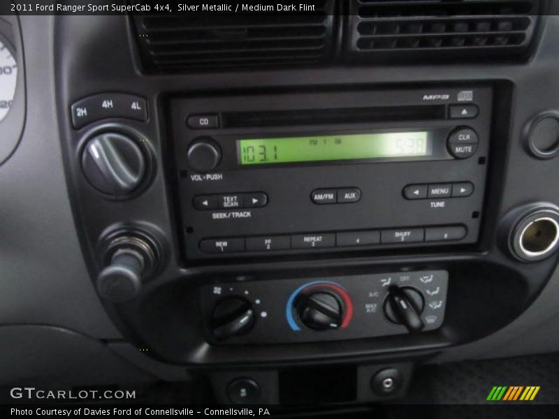 Controls of 2011 Ranger Sport SuperCab 4x4