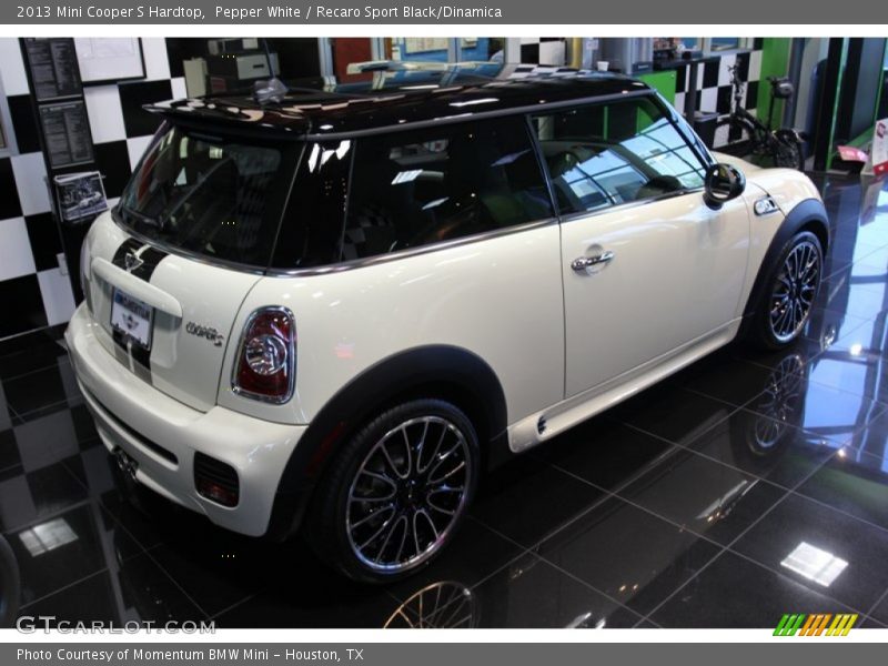 Pepper White / Recaro Sport Black/Dinamica 2013 Mini Cooper S Hardtop