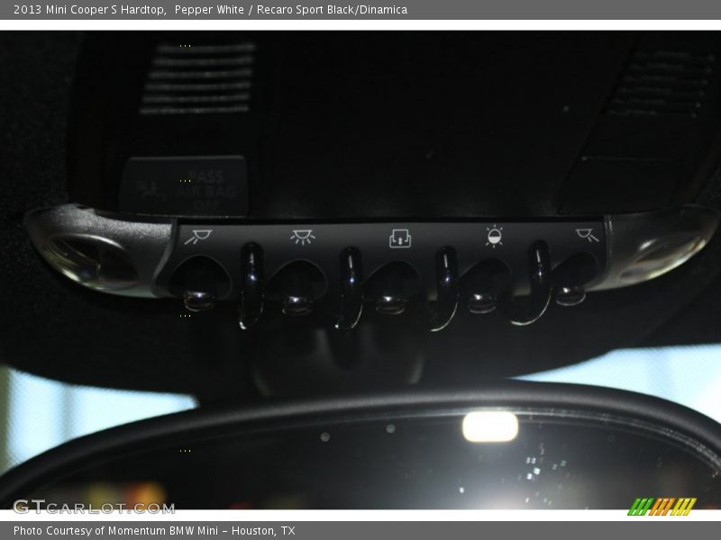 Pepper White / Recaro Sport Black/Dinamica 2013 Mini Cooper S Hardtop