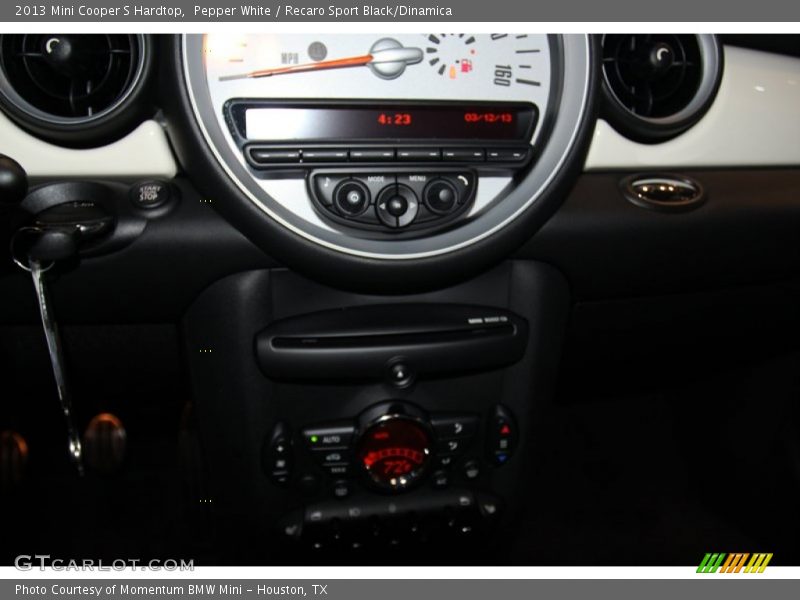 Pepper White / Recaro Sport Black/Dinamica 2013 Mini Cooper S Hardtop