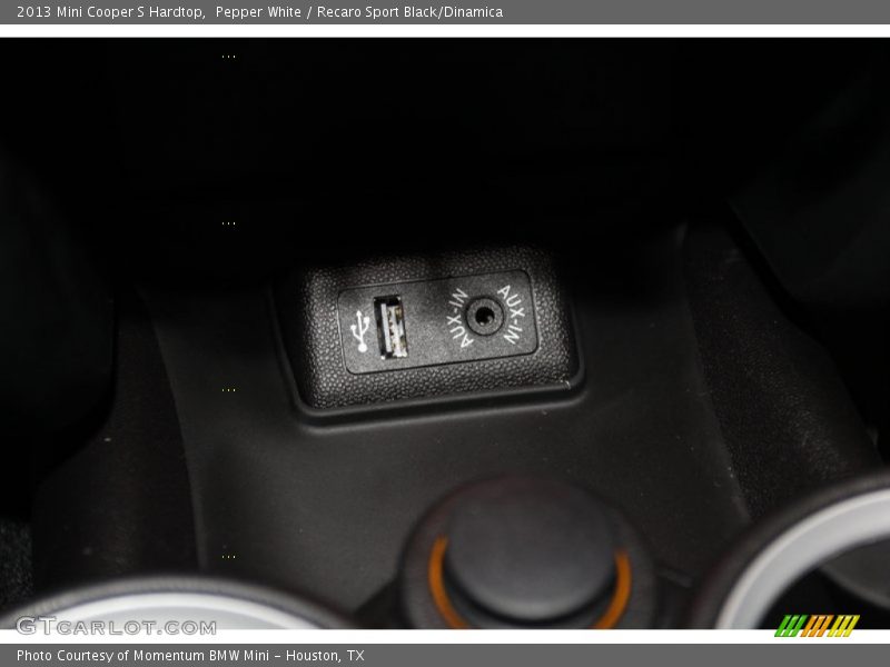 Pepper White / Recaro Sport Black/Dinamica 2013 Mini Cooper S Hardtop
