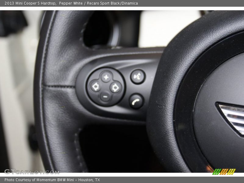 Pepper White / Recaro Sport Black/Dinamica 2013 Mini Cooper S Hardtop