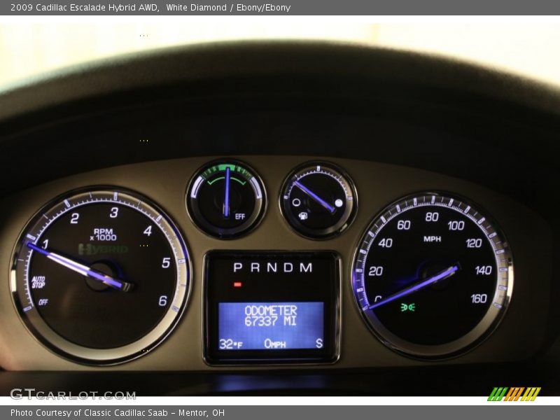 White Diamond / Ebony/Ebony 2009 Cadillac Escalade Hybrid AWD