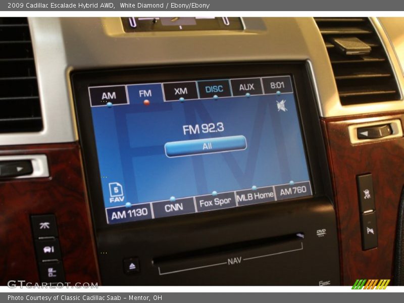 White Diamond / Ebony/Ebony 2009 Cadillac Escalade Hybrid AWD