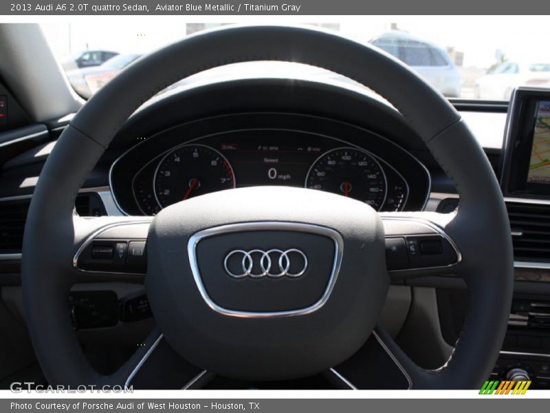 Aviator Blue Metallic / Titanium Gray 2013 Audi A6 2.0T quattro Sedan
