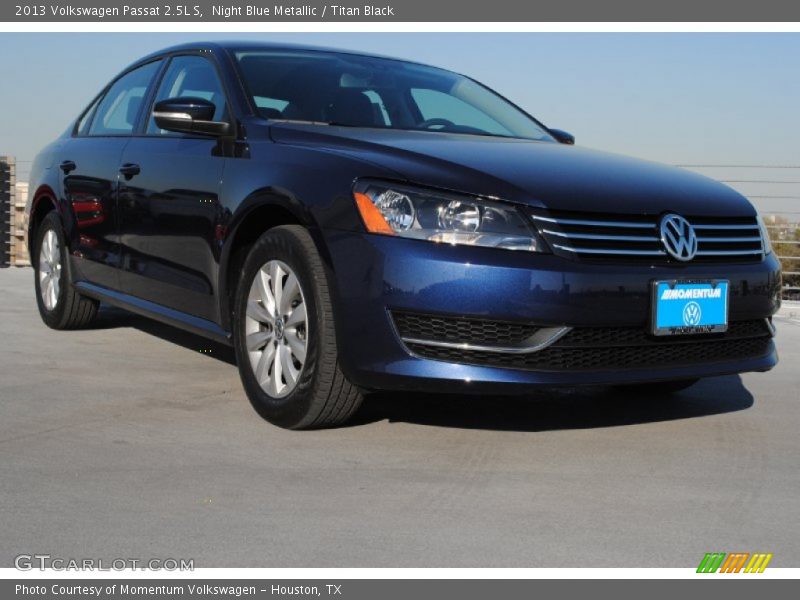 Night Blue Metallic / Titan Black 2013 Volkswagen Passat 2.5L S