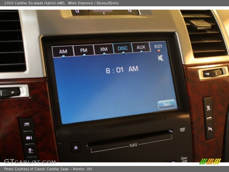 White Diamond / Ebony/Ebony 2009 Cadillac Escalade Hybrid AWD