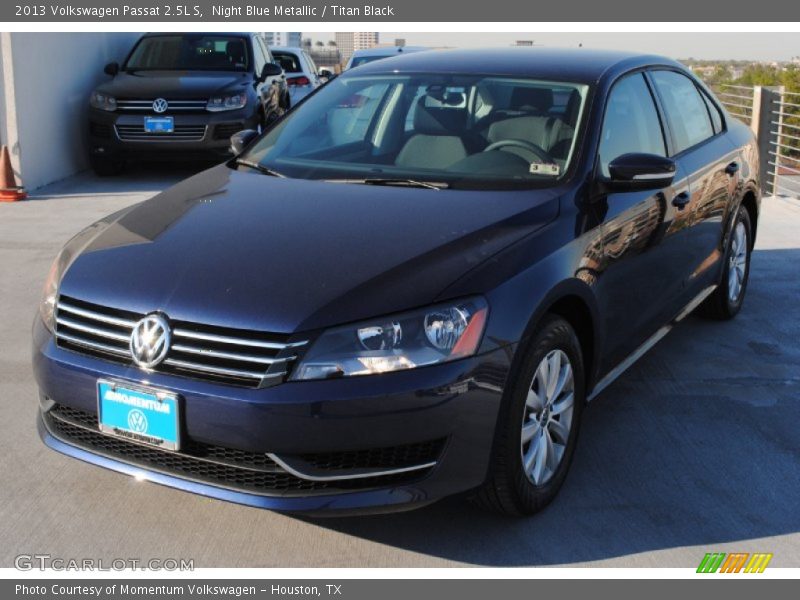 Night Blue Metallic / Titan Black 2013 Volkswagen Passat 2.5L S