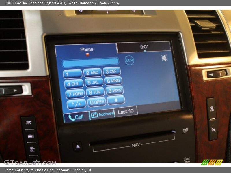 White Diamond / Ebony/Ebony 2009 Cadillac Escalade Hybrid AWD